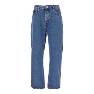Won Hundred Men Blue Jeans With Belt Loops In Denim Man